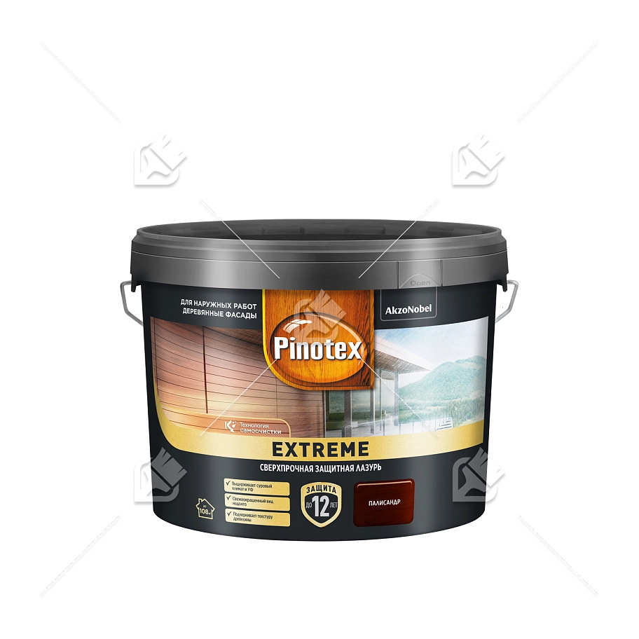 Пропитка декоративная для защиты древесины Pinotex Extreme палисандр полуматовая 9 л