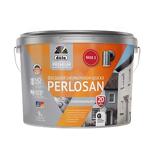 Краска фасадная силиконовая самоочищающаяся Dufa Premium Perlosan база 3 9 л