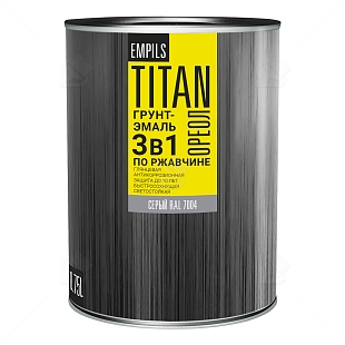 Грунт-эмаль для металлических поверхностей 3 в 1 Ореол Титан гладкая серый RAL 7004 0,75 л