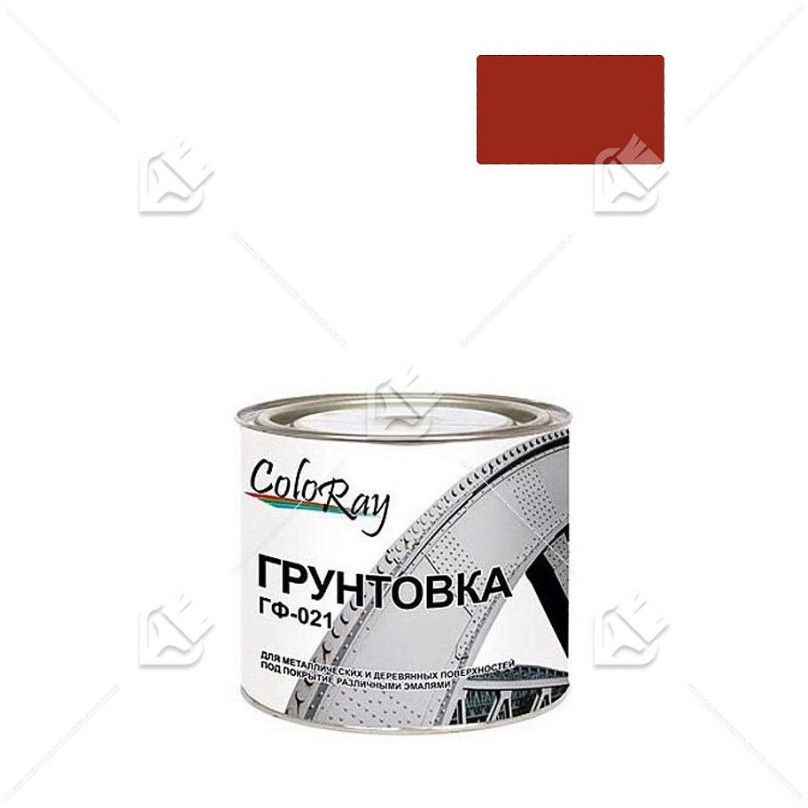 Грунт ГФ-021 по металлу и дереву Краски Черноземья красно-коричневый 3кг.