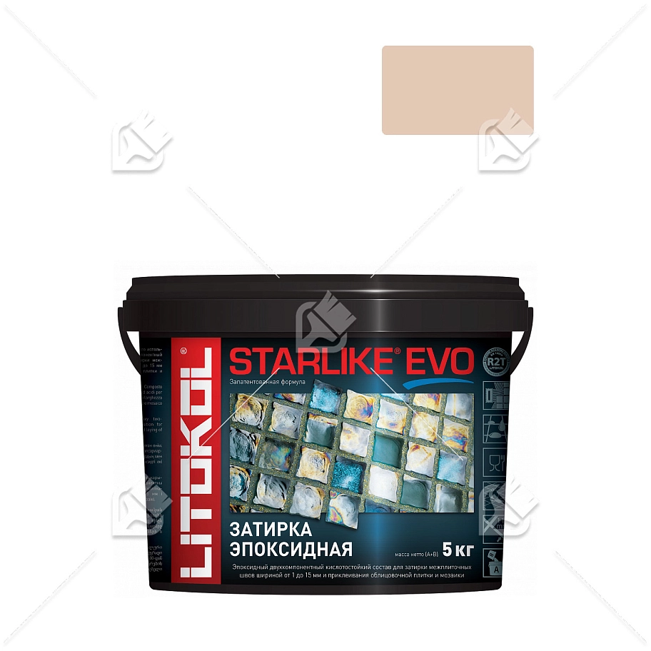 Затирка эпоксидная Litokol Starlike Evo S.208 песочный 5 кг.
