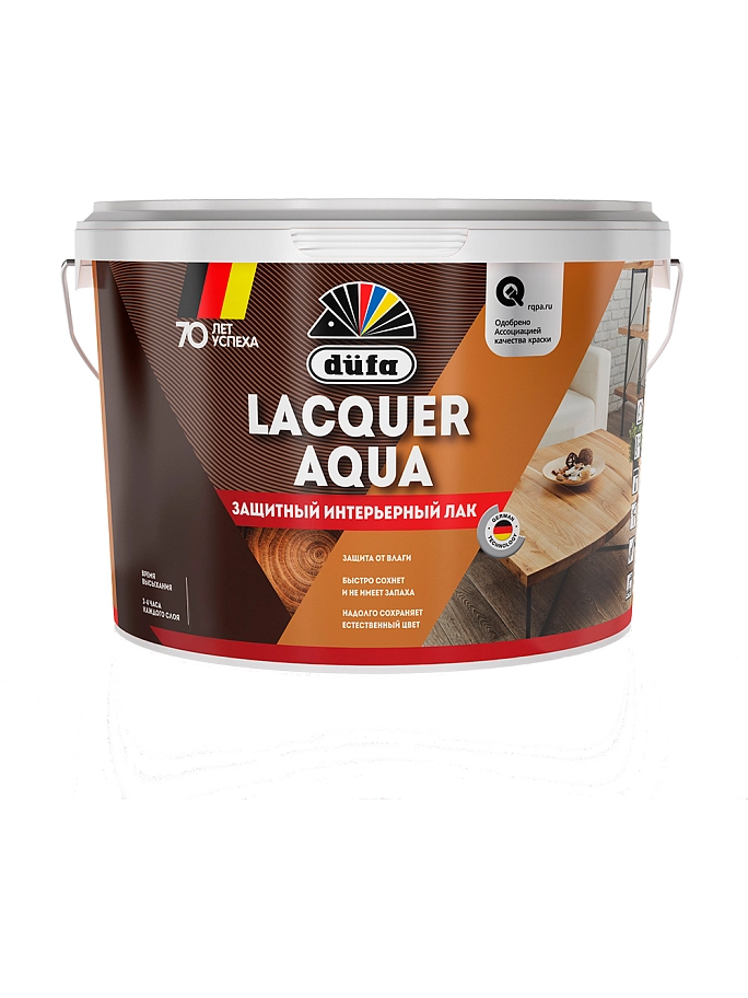 Лак интерьерный Dufa Lacquer Aqua полуглянцевый 2,7 л