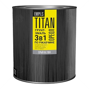 Грунт-эмаль для металлических поверхностей 3 в 1 Ореол Titan гладкая серый RAL 7004 2 л
