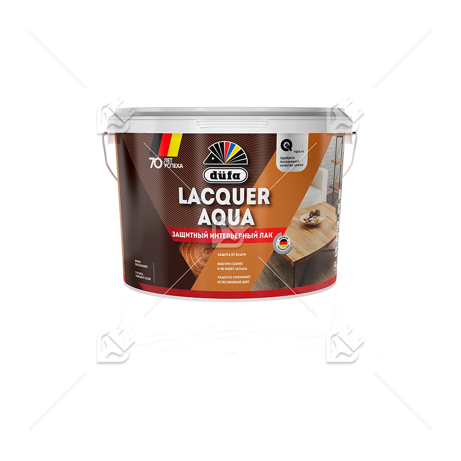 Лак интерьерный Dufa Lacquer Aqua полуглянцевый 2,7 л