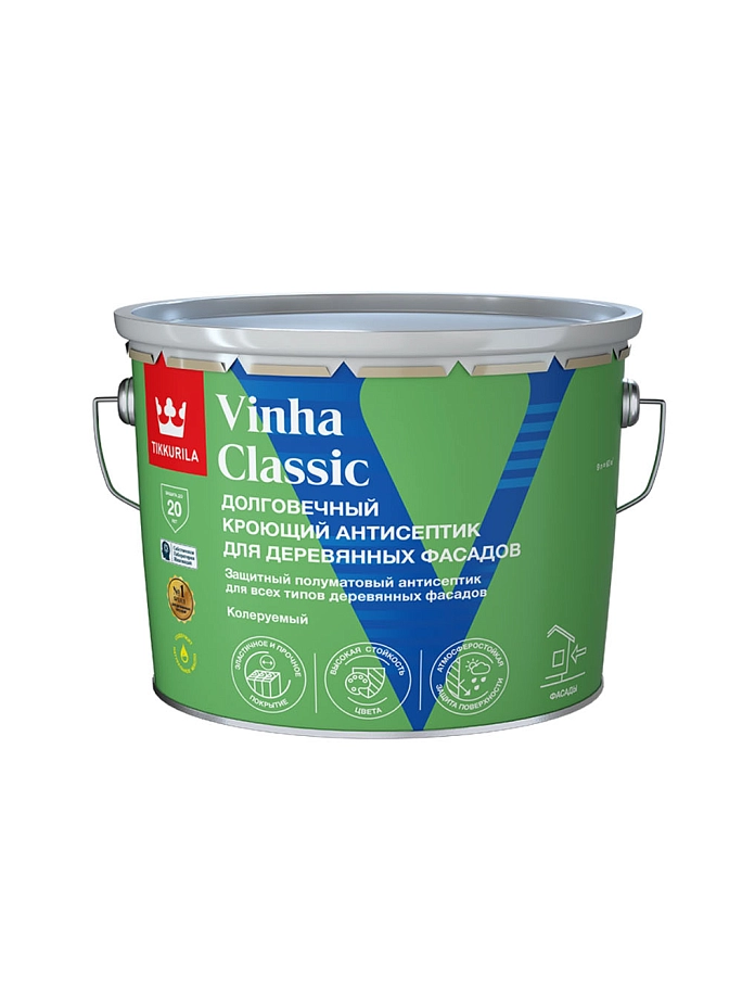 Антисептик кроющий Tikkurila VINHA CLASSIC VVA полуматовый 9л