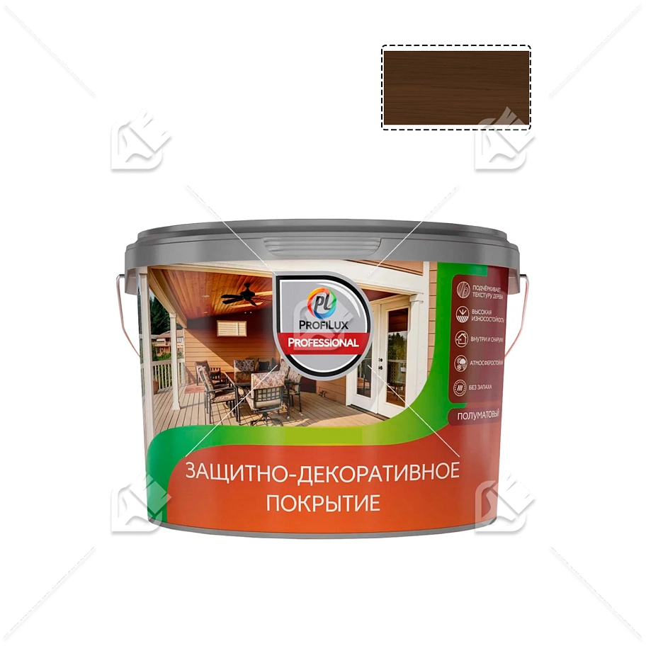 Лак для деревянных панелей акриловый защитно-декоративный Profilux Professional палисандр 9 л