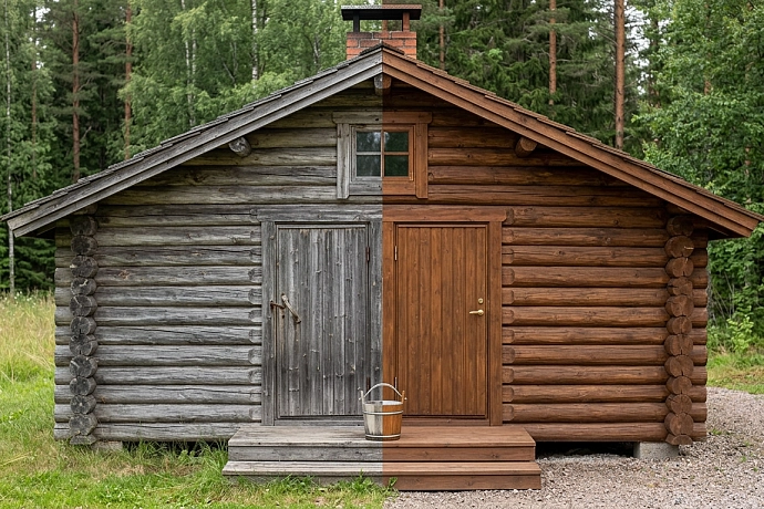 Покраска деревянной бани снаружи и внутри: чем и как покрасить правильно