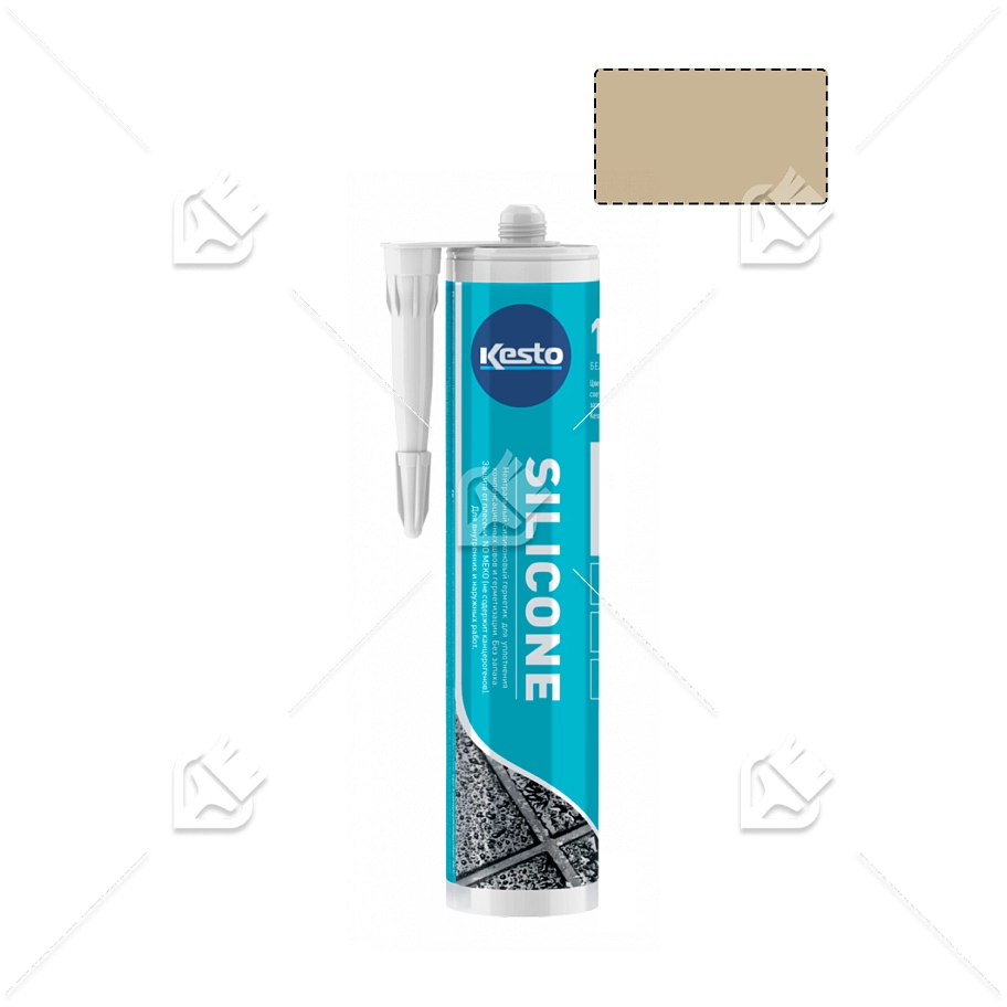 Герметик силиконовый санитарный нейтральный Kesto Silicone 30 бежевый 310 мл