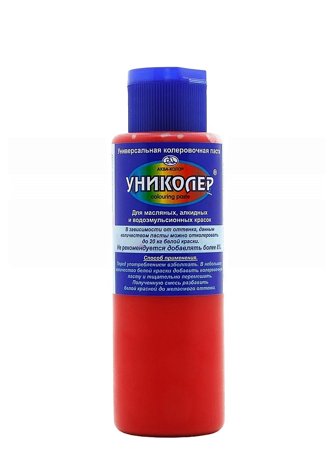 Паста колеровочная универсальная Аква-Колор Униколер 7.1 красная 100 мл.