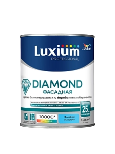 Краска фасадная для минеральных и деревянных поверхностей Luxium Professional Diamond гладкая матовая база BC 0,9 л