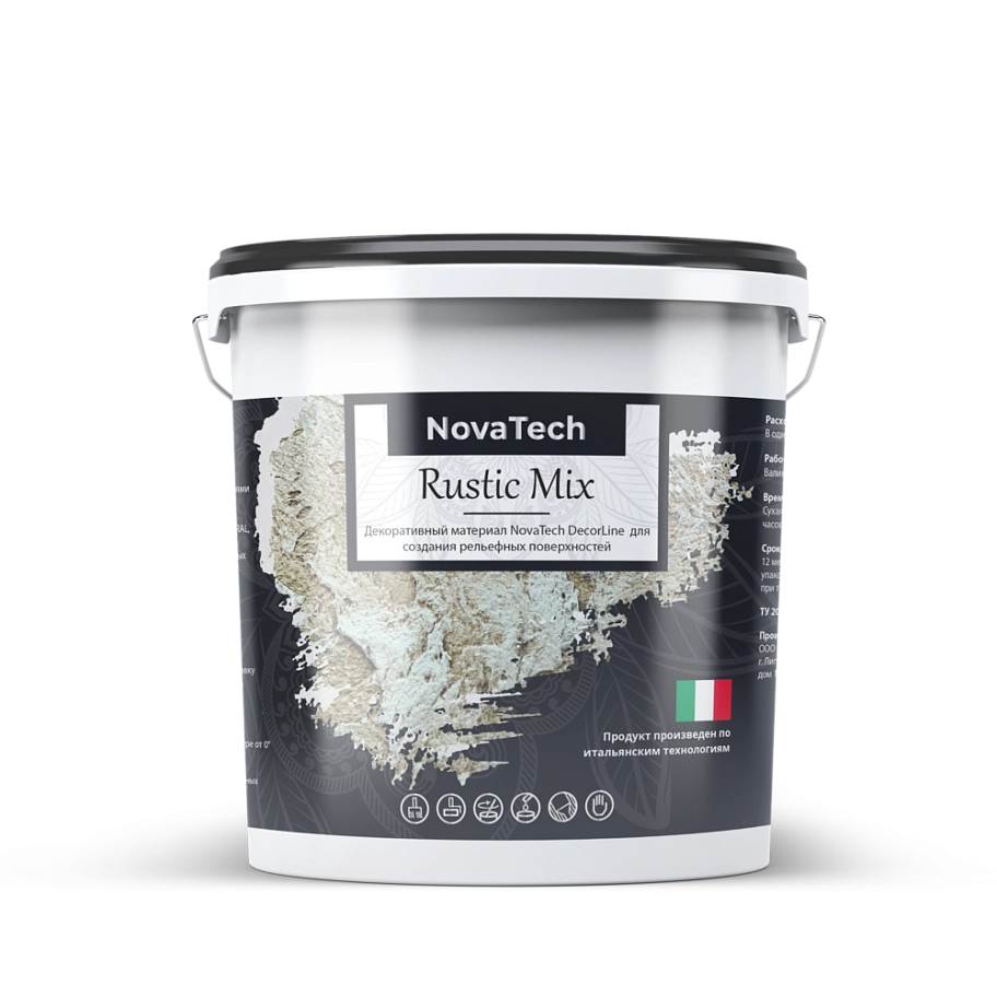 Штукатурка декоративная NovaTech Rustic Mix 16 кг