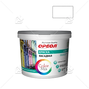 Краска фасадная полиакриловая водно-дисперсионная Ореол белая 13 кг