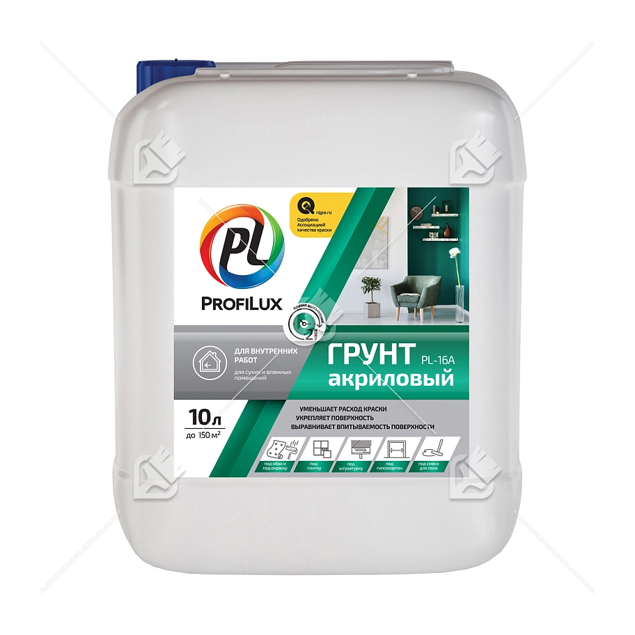 Грунт для внутренних работ акриловый Profilux PL-16A 10 л.