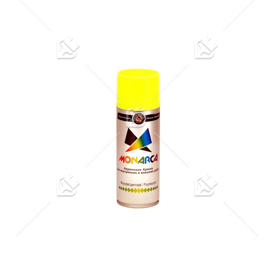 Краска универсальная аэрозольная акриловая Eastbrand Monarca Флуоресцентная желтая 520 мл.