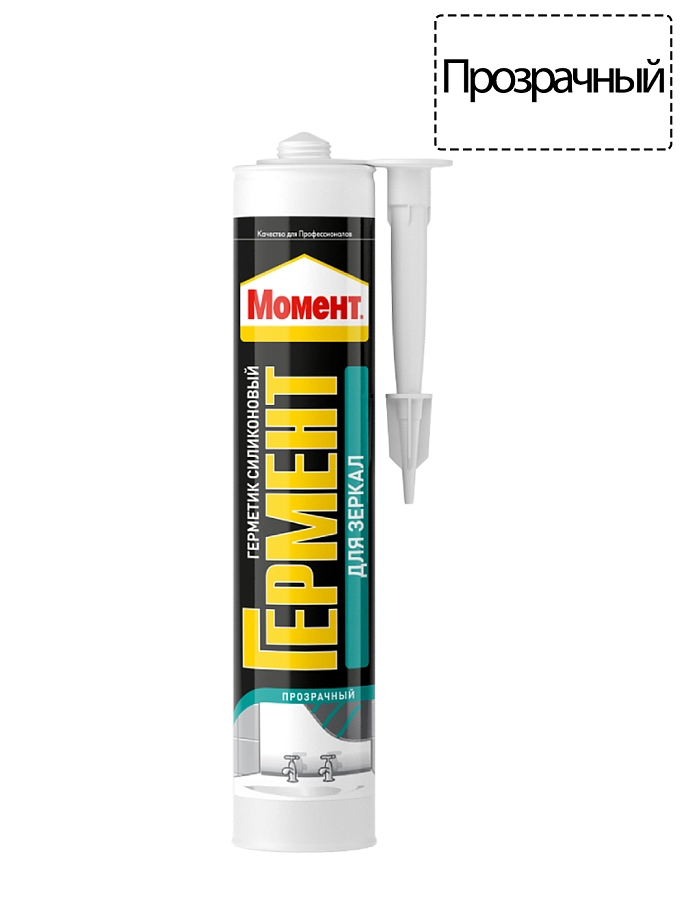 Герметик силиконовый нейтральный для зеркал Момент Гермент прозрачный 280 мл