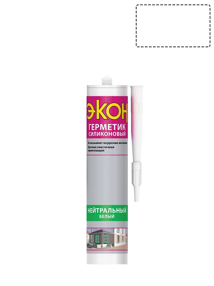 Герметик силиконовый нейтральный универсальный Экон белый 280 мл.