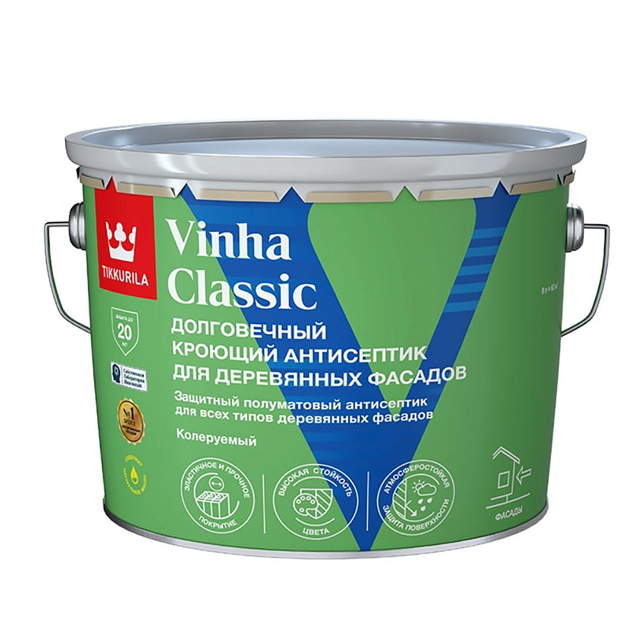 Антисептик кроющий Tikkurila VINHA CLASSIC VVA полуматовый 9л