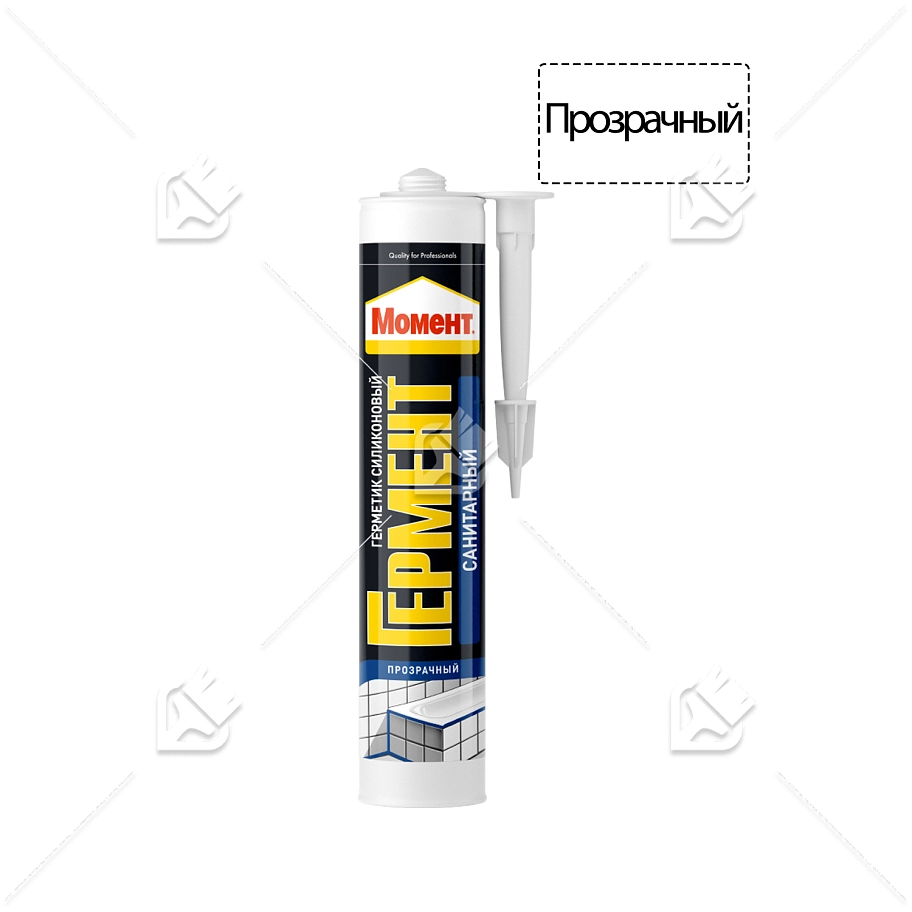 Герметик силиконовый санитарный Момент Гермент прозрачный 280 мл.