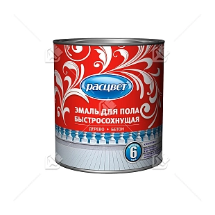 Эмаль для пола алкидная быстросохнущая Расцвет серая 2,7 кг.