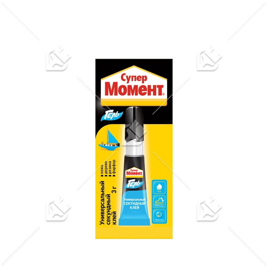 Клей-гель универсальный Супер Момент Гель 3 г. на мульти-карте