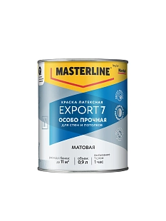 Краска для стен и потолков латексная Masterline Export-7 матовая база BW 0,9 л
