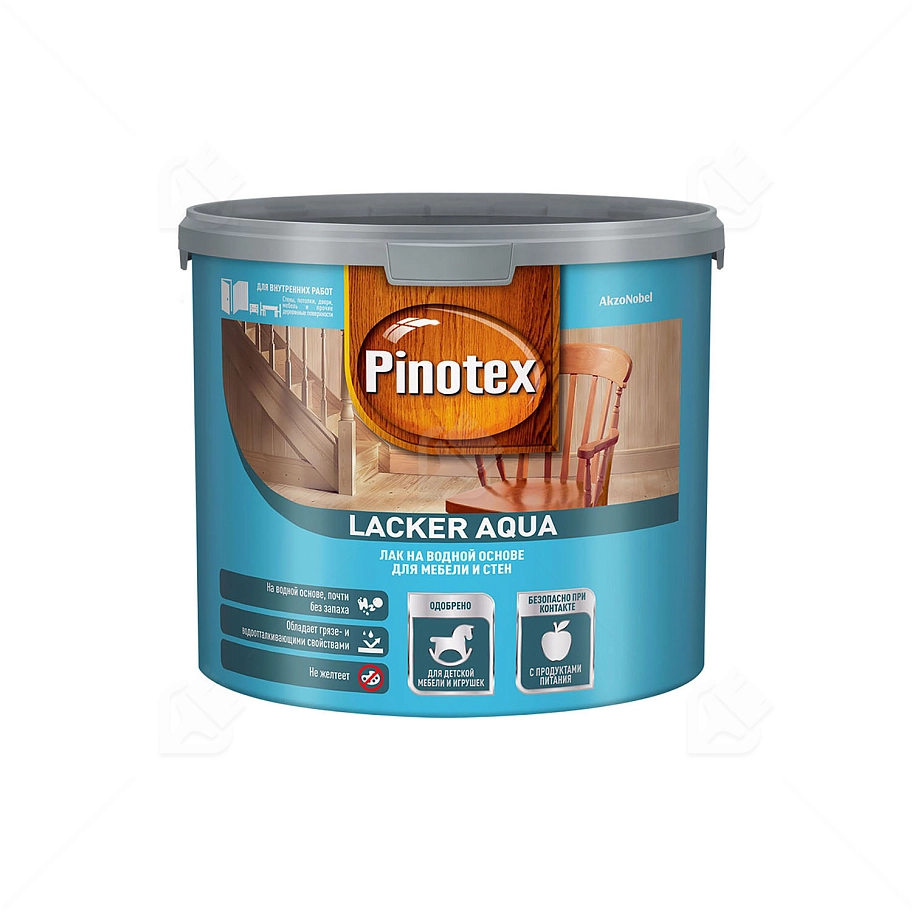 Лак для дерева на водной основе колеруемый Pinotex Lacker Aqua 70 глянцевый 2,7 л.
